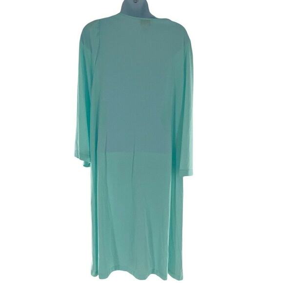 Shadowline Vintage Nightgown Women's 2X Button Down Embroidered Floral Neckline - Picture 9 of 9